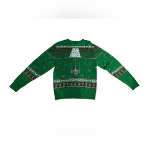 Star Wars Holiday Ugly Sweater Fighter Jet Crewneck Men’s Small Medium